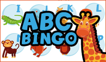 abc color bingo card template with images