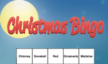 christmas day words bingo card template - Jolly