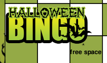 twilight green blank halloween bingo card template -Twilight