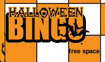 twilight orange blank halloween bingo card template -Twilight