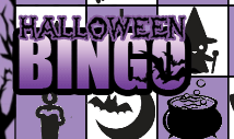 twilight purple pics halloween bingo card template -Twilight