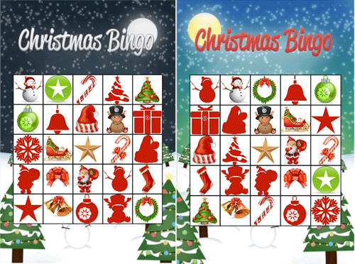 christmas bingo cards