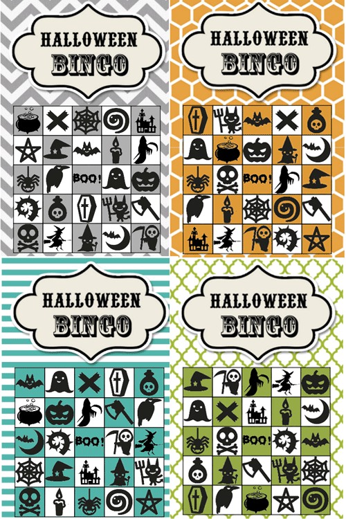 halloween bingo card poster